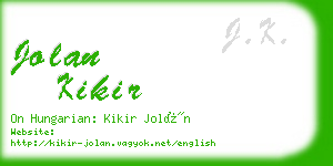 jolan kikir business card